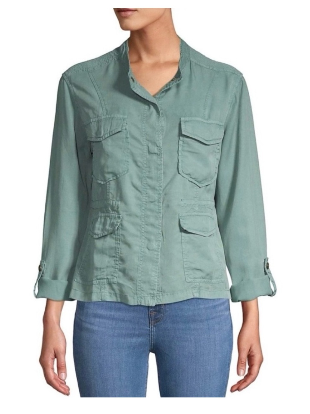 Sanctuary Sage Green Lightweight Utility Jacket